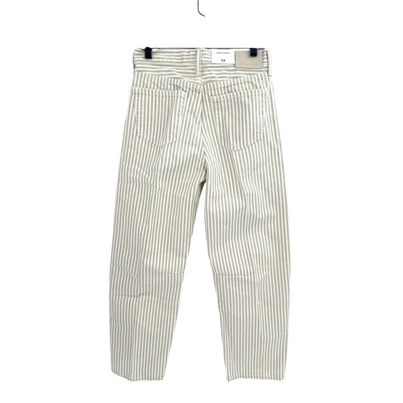 Citizens of Humanity Women's Khaki Stripe Miro Rework Relaxed Jeans Size 24 - Picture 9 of 11